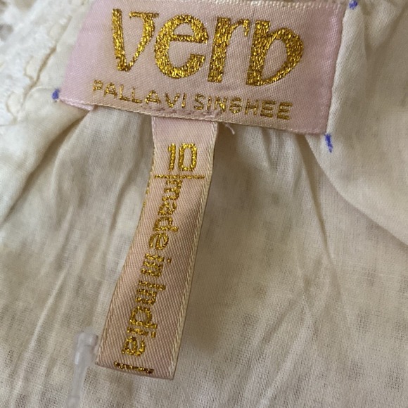 Anthropologie Verb by Pallavi Singhee Agneza Lace Maxi Dress Size 10‎ NWT $238 - Picture 12 of 16